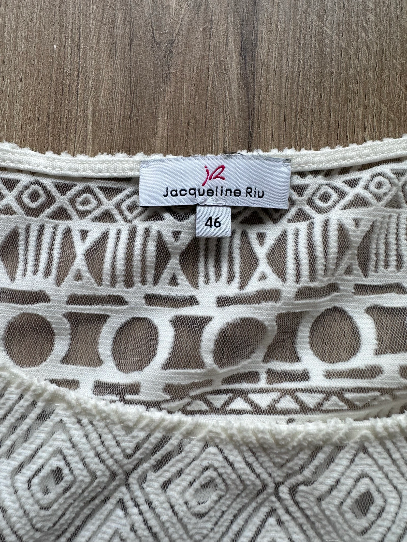 Top Blanc Bohème Chic Jacqueline Riu T46 – Dentelle & Viscose – photo 4